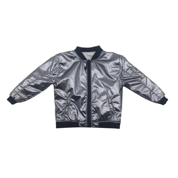 Shiny faux shop leather jacket