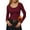 Burgundy, variant on MOYIKO Scoop Neck Thermal Long Sleeve Shirts for Women Undershirts Basic Fitted Tees