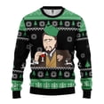 thumbnail image 3 of Ropa de otoño e invierno Suéter feo navideño con meme de Leo DiCaprio que ríe Regalo de Papá Noel Jersey para hombre 2023 Sudadera 3D, 3 of 4