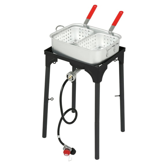 Zintown 18qt Propane Fryer Kit Turkey Fryer Fish Fryer Outdoor Propane Boil Pot w/ Thermometer