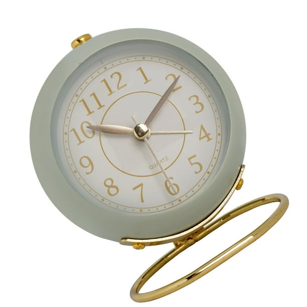 Reloj despertador para niños, reloj de metal de estilo europeo, reloj despertador de cuarzo de metal, confiable y duradero