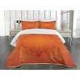 thumbnail image 3 of Ambesonne Orange Quilted Bedspread Set 3 Pcs, Royal Antique Motifs, Queen Size, Orange Yellow, 3 of 5