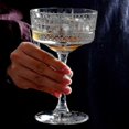 thumbnail image 2 of 260ml Martini Glass Engraved Stripes Champagne Cocktail Glass Cup Home Bar Drinkware|engraving, 2 of 5