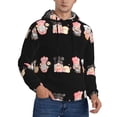 thumbnail image 2 of Kdxio Baker Gnome Print Mens Casual Hooded Collar Drawstring Hoodies Pullover Sweatshirts Casual Long Sleeve Shirts-3X-Large, 2 of 7