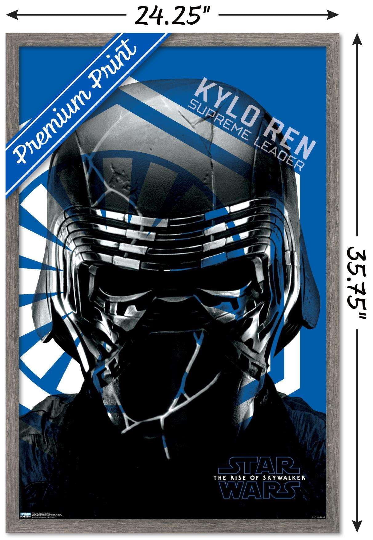 Star Wars: The Rise Of Skywalker - Cracked Wall Poster, 22.375" x 34", Framed