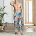 thumbnail image 2 of Susaid Dolphin Rainbow Horse Print Mens Pajama Pants Set Sleep & Lounge Pants, PJ Bottoms with Pockets and Button Fly-Small, 2 of 6