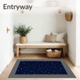 thumbnail image 3 of ODIKA 3'x5' Machine Washable Non-Slip Area Rug, Celestial Dreamscape Twinkling Night Sky Plush Shag Decoration High Traffic Rug with Pad, Blue, 576765, 3 of 8