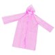 thumbnail image 2 of Ounissouiy Chubasquero largo impermeable a la moda para niños, chubasquero con capucha para hombres y mujeres, para exteriores, senderismo, viajes, pesca, Paraguas de lluvia rosado 0.03 mm Ounissouiy HA5263-01B, 2 of 6
