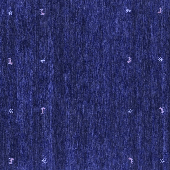 Ahgly Company Machine Washable Indoor Square Abstract Blue Contemporary Area Rugs, 7' Square