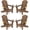 Brown, variant on SERWALL Outdoor Adirondack Chair Set of 2 with Cup Holders,Foldable,Silver Gray