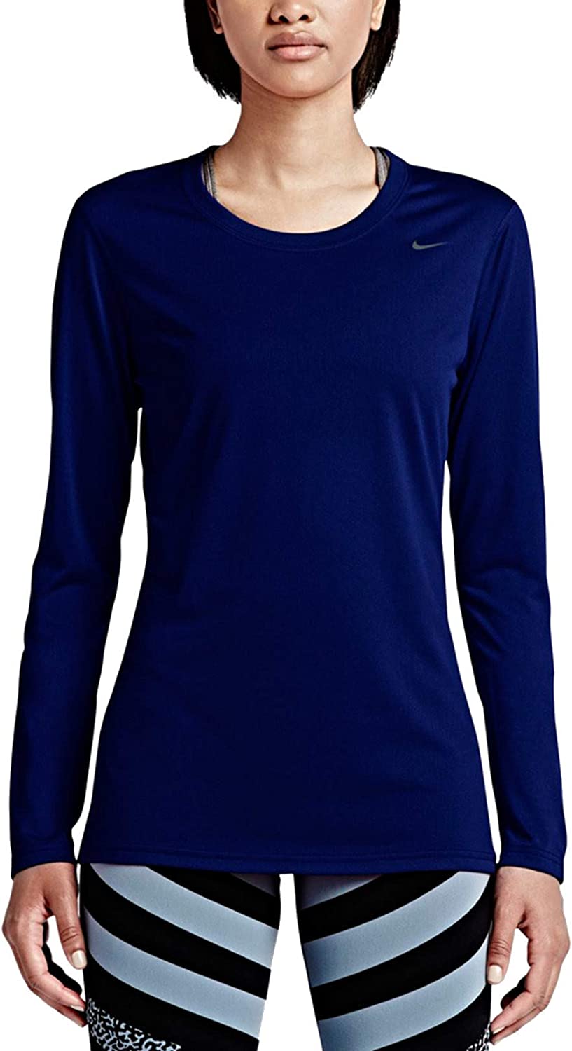 Nike Dri-Fit Long Sleeve Shirt Women's Navy New L