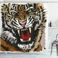 thumbnail image 1 of Ambesonne Tiger Shower Curtain, Angry Eyes Sketch Art, 69"Wx75"L, Multicolor, 1 of 3