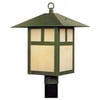 Livex Montclair Mission 2140-16 Outdoor Post Lantern - 18H in. Verde Patina