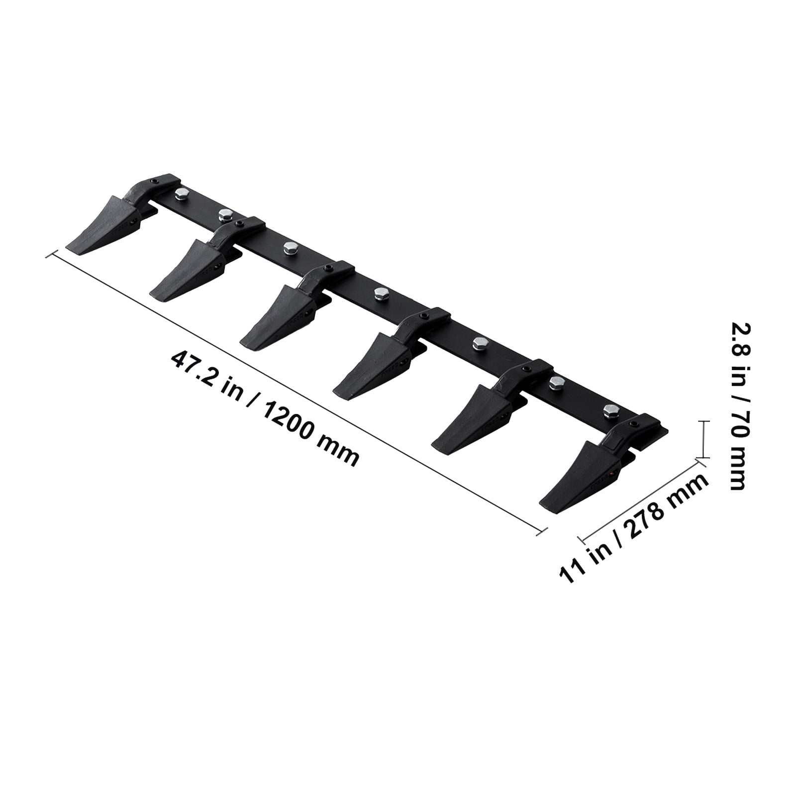 KFFKFF 48" Rack Tractor Lower Bucket 6 Teeth Bar 4560 lb. Load Capacity