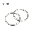 thumbnail image 3 of Unique Bargains Bague Ronde en Acier Inoxydable 316 35mm ID 4mm Épais Lot de 6, 3 of 5