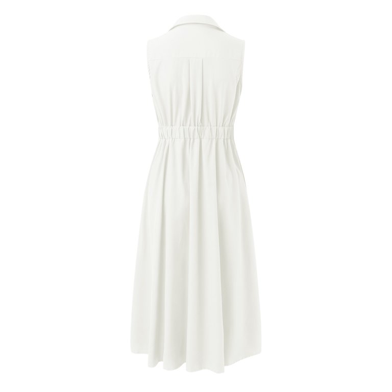 RYKJLWY Black Dresses for Women New Summer Fashion Wave Dot V Neck Women's  Button Fishtail Dress Lapel With Pocket Graduation Dresses (White,M) -  Walmart.com