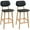 Natural and Black, variant on HOMCOM Bar Stools Set of 2, Counter Height Barstools with Solid Wood Legs