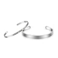 thumbnail image 4 of Non-Tarnish Stainless Steel Bangle Blanks Mirror Polish Effect for DIY Cuff Bracelet Making Metal Stamping & Engraving Stainless Steel Color 16x0.6x0.18cm, 4 of 5