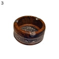 thumbnail image 2 of Retro Vintage Wooden Emboss Ashtray Home Office Cigar Tobacco Ash Tray Case Pink Wood, Tin, 2 of 7