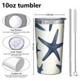 thumbnail image 4 of Summer Ocean Starfish 10oz Tumblers Stainless Steel Tumbler with Lid and Straw,Vacuum Insulated Double Wall Travel Tumbler Cups with Cleaning Brush for Coffee, Tea, 4 of 4