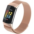 thumbnail image 1 of LAICAIW Magnetic Mesh Loop Bands Only Compatible with Fitbit Charge 5 Bands, No Buckle Design, Metal Adjustable Stainless Steel Wristbands Replacement Straps for Charge 5 Activity Tracker Women Men, 1 of 6