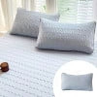 Funda de almohada de espuma de gel | Funda de almohada ajustable y refrescante para quienes duermen de lado o boca arriba | Transpirable, lavable y extraíble (74 x 48 cm) en azul, verde y gris