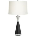 thumbnail image 6 of Pacific Coast Lighting Ella 27 1/2" Tall Modern Table Lamps Set of 2 Black Metal Crystal White Shade Living Room Bedroom House, 6 of 7