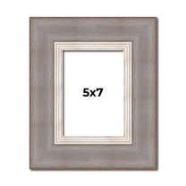 5x7 IN Frame Grey Real Wood Picture Frame Width 2.75 Inches | Interior Frame Depth 0.5 Inches |