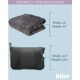 thumbnail image 6 of Bliss Faille Travel Pillow Blanket Lightweight Compact Soft Travel Pillow and Blanket 2 Piece Set, 6 of 7