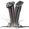 thumbnail image 1 of PRITECH Rasoir Électrique pour Hommes Sans Fil - Rasoir Rotatif pour Barbe, Poils et Visage, Tondeuse, Kit de Rasage Étanche Humide/sec avec Rasoir Rotatif 2 en 1, Station de Recharge Debout, Recharge USB. (Gris), 1 of 6