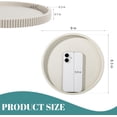 thumbnail image 3 of Silicone Bathroom Tray Round Kitchen Counter Organizer Decorative Vanity Accessories Coffee Table Decor for Perfume, Candle, Soap Dish, 9 Inch, Beige, 3 of 7