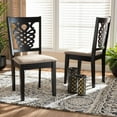 thumbnail image 6 of Baxton Studio Sand Fabric Upholstered and Dark Brown Finished Wood 2-Piece Dining Chair Set, 6 of 18