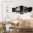 thumbnail image 4 of Elephant Stock Monochrome Aircraft Wall Art - Horizontal Multi Panel Canvas - 5 Pieceliving Room Wall Decor - Photography Transportation Multi Panel - Black And Gray Decor - 29" x 12", 4 of 4