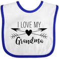 thumbnail image 3 of Inktastic I Love My Grandma Heart and Arrows Boys or Girls Baby Bib, 3 of 4