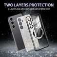 thumbnail image 2 of CASEFIV for Samsung Galaxy S24 Plus Case,Compatible with MagSafe,Clear Magnetic Glitter Gradient Sparkle Luxury Plated Soft TPU Bumper Full Camera Lens Protector,Black, 2 of 7