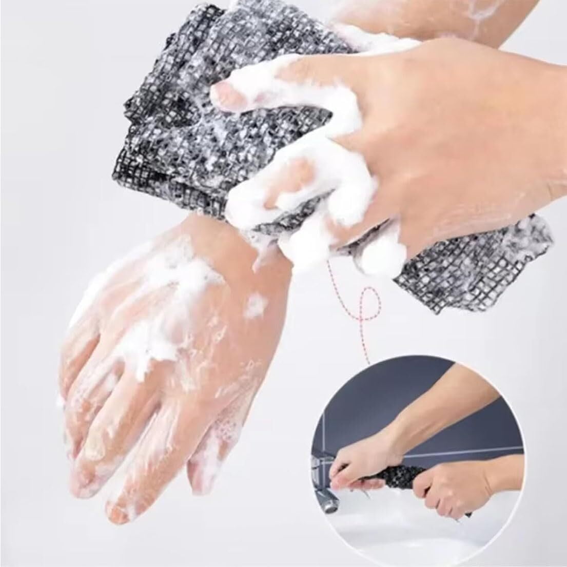 Body Wash Towel, Exfoliating Shower Towel, Bath Loofah, Exfoliating Body Scrubber for Removing Dry Skin, Reusable, Travel Friendly, Quick Drying Durable and Gentle for Sensitive Skin
