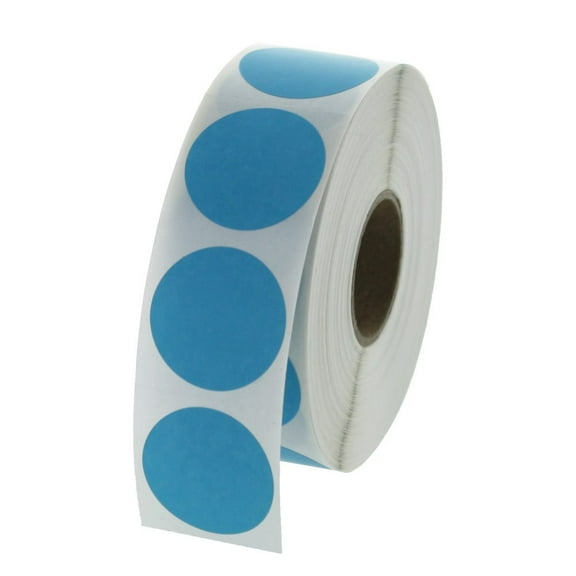 Blue Circle Stickers and Labels - 1"
