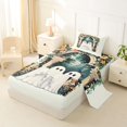 thumbnail image 2 of Feelyou Cute Ghost Twin Sheets, Boho Western Garden Floral Bedding, Green Yellow, 3pcs, 1 Flat Sheet, 1 Fitted Sheet and 1 Pillowcase, 2 of 5