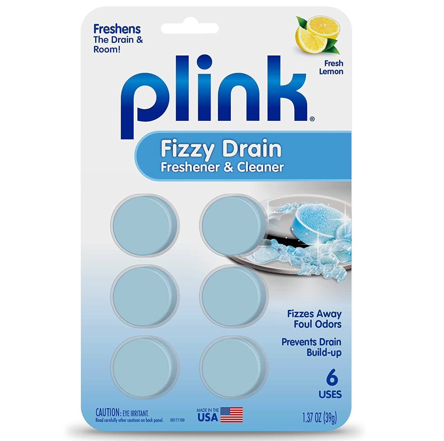 Plink Fizzy Drain Cleaner, Freshener, Deodorizer and Clog Preventer 6