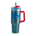 thumbnail image 4 of Termo Alto Doble Pared Con Asa Y Popote, Diseño Super Man La Película, Termo Metalizado Azul, Capacidad 1. 2 L, 4 of 8