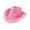 Pink, variant on yuksok Cowboy Hat Wide Brim Decor Novelty Cowgirl Hat for Halloween Dancing Cosplay Pink