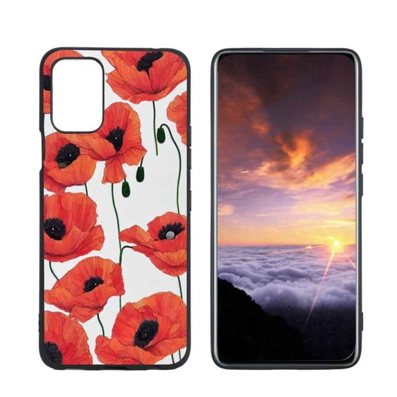 Poppy121 Phone Case, Degined for LG K42 Case Men Women, Flexible Silicone Shockproof Case for LG K42