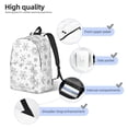 thumbnail image 3 of Disketp Snowflake Minimalist Mochila de Lona Estampada, Mochila Escolar de Viaje Ligera para Estudiantes y Portátil-Small, 3 of 5