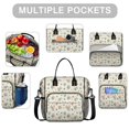 thumbnail image 2 of Pioneer Flower Floral Print Pattern Womens Lunch Box for Work,Insulated Large Lunch Bag,Leakproof Adult Lunch Bag for Work,Beach,Travel,Picnic,Camping, 2 of 6