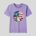 thumbnail image 5 of Girls Casual Patriotic Tshirts Boys Cotton Tee Shirts Girls Independence Day Outfits American Flag Graphic Tees Kids Clothes Purple， 5 Years, 5 of 5