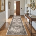 thumbnail image 2 of Toyoso 3x7 Runner Rug Traditional Oriental Boho Grey Brown Soft Low Pile Machine Washable Area Rug For Hallway Entryway Bedside Indoor Long Carpet, 2 of 8