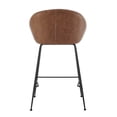 thumbnail image 3 of New Pacific Direct Watson Faux Leather Counter Stool in Umber Brown (Set of 2), 3 of 5