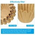 thumbnail image 4 of Uxcell 100Pcs 2-5 Cup Basket Coffee Filters Paper Filter Drip Coffee Makers Universal Disposable Brewing Brown 7.3*1.9", 4 of 6