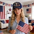 thumbnail image 4 of TOWED22 250 Anniversary USA Hat - 250 Year American Anniversary Hat Eagle Liberty Bell Statue of Liberty Patriotic Embroidered Hats A, 4 of 9