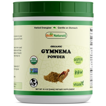 Best Naturals Certified Organic Gymnema Powder 8.5 OZ (240 Gram), Non-GMO Project Verified & USDA Certified